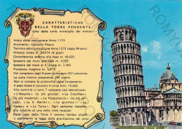 CARTOLINA  B20 PISA,TOSCANA-CARATTERISTICHE DELLA TORRE PENDENTE-STORIA,MEMORIA,CULTURA,BELLA ITALIA,NON VIAGGIATA - Pisa