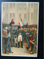 CHROMO  LES ADIEUX DE FONTAINEBLEAU       (   20 AVRIL 1814 )     ( 12,2   X  8,5 Cms) - Artis Historia