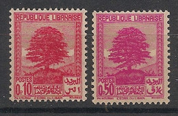 GRAND LIBAN - 1937 - N°YT. 150 à 151 - Cèdre - Série Complète - Neuf Luxe ** / MNH / Postfrisch - Unused Stamps