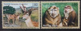 UN Genf 1998 Gefährdete Wildtiere Mi 330/33** Nur Die 2v Säuger Im Angebot - Unused Stamps