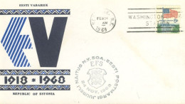 U.S.A.. -1968 -  OFFICIAL STAMP COVER OF 50th ANNIVERSARY OF REPUBLIC OF ASTONIA. - Covers & Documents