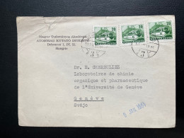 ENVELOPPE HONGRIE MAGYAR POSTA / DEBRECEN POUR GENEVE SUISSE 1963 - Lettres & Documents