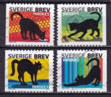 2010. Sweden. Cats. Used. Mi. Nr. 2735-38 - Oblitérés