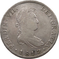 MEXICO 8 REALES 1817 JJ FERNANDO VII. #MA 024362 - Mexique