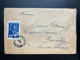 ENVELOPPE BULGARIE / POUR GENEVE SUISSE 1950 - Cartas & Documentos