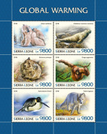  SIERRA LEONE 2018 MNH  Global Warming  Michel Code: 10199-10204. Scott Code: 4954. Yvert&Tellier Code: 8259-8264 - Sierra Leone (1961-...)