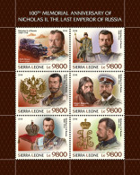  SIERRA LEONE 2018 MNH  Nicholas II  Michel Code: 10269-10274. Scott Code: 4957. Yvert&Tellier Code: 8271-8276 - Sierra Leone (1961-...)