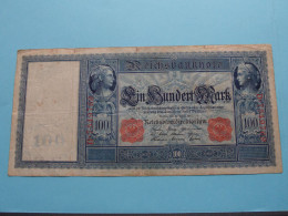 Reichsbanknote 100 Ein Hundert Mark D.7549769 - Berlin Den 21 April 1910 ( Zie / Voir Scans ) F ! - 100 Mark