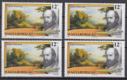 Hungary 1991 ⁕ Karoly Marko (1791-1860), Painter Mi.4148 ⁕ 4v MNH - Ungebraucht