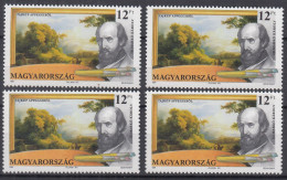 Hungary 1991 ⁕ Karoly Marko (1791-1860), Painter Mi.4148 ⁕ 4v MNH - Neufs