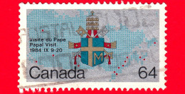 CANADA - Usato - 1984 - Visita In Canada Del Papa Giovanni Paolo II - 64 - Usados