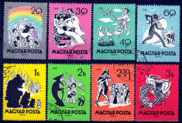 Hungary 1959 ⁕ Fairy Tales Mi.1642-1649 ⁕ 8v Used - Usati