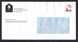 FRANCE - Pseudo Entier Privé Sur Enveloppe - Simili Timbre " Fondation Abbé Pierre "  Pli Circulé. TB. - Private Stationery