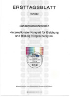 2039d: BRD- ETB 1980, Erziehung Und Bildung Hörgeschädigter - Handicaps