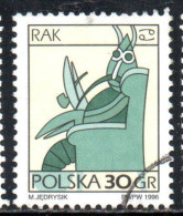 POLONIA POLAND POLSKA 1996 SIGNS OF THE ZODIAC CANCER 30g USED USATO OBLITERE' - Gebraucht