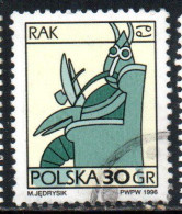 POLONIA POLAND POLSKA 1996 SIGNS OF THE ZODIAC CANCER 30g USED USATO OBLITERE' - Oblitérés