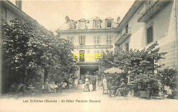 73 Les Echelles, Carte Pionnière (avant 1904) Grand Hotel-Pension Durand, Clients Attablés ... - Les Echelles