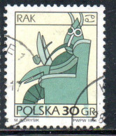 POLONIA POLAND POLSKA 1996 SIGNS OF THE ZODIAC CANCER 30g USED USATO OBLITERE' - Usati