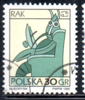 POLONIA POLAND POLSKA 1996 SIGNS OF THE ZODIAC CANCER 30g USED USATO OBLITERE' - Gebruikt