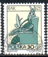 POLONIA POLAND POLSKA 1996 SIGNS OF THE ZODIAC CANCER 30g USED USATO OBLITERE' - Oblitérés