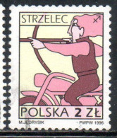 POLONIA POLAND POLSKA 1996 SIGNS OF THE ZODIAC SAGITTARIUS 2z USED USATO OBLITERE' - Oblitérés