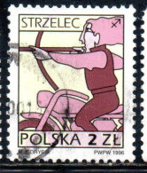 POLONIA POLAND POLSKA 1996 SIGNS OF THE ZODIAC SAGITTARIUS 2z USED USATO OBLITERE' - Used Stamps