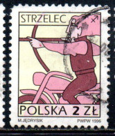 POLONIA POLAND POLSKA 1996 SIGNS OF THE ZODIAC SAGITTARIUS 2z USED USATO OBLITERE' - Gebruikt