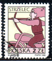 POLONIA POLAND POLSKA 1996 SIGNS OF THE ZODIAC SAGITTARIUS 2z USED USATO OBLITERE' - Usados