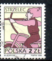 POLONIA POLAND POLSKA 1996 SIGNS OF THE ZODIAC SAGITTARIUS 2z USED USATO OBLITERE' - Oblitérés