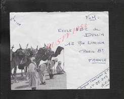 MILITARIA ALGÉRIE LETTRE ILLUSTRÉE EN FRANCHISE MILITAIRE CHAMEAUX & PERSONNAGES DE TARTARE J P S P 88219 A F M : - Guerra D'Algeria