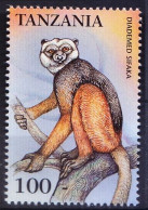 Tanzania 1999 MNH, Diademed Sifaka, Lemurs, Endangered Animals Species - Singes