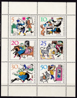 DDR 1966, 1236/41 Kleinbogen, MNH **, Märchen (I): Tischlein Deck Dich - 1950-1970