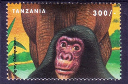 Pigmy Chimpanzee, Wild Animals, Tanzania 1999 MNH - Chimpansees