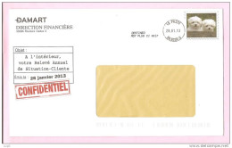 FRANCE - Pseudo Entier Privé - DESTINEO Sur Enveloppe - Simili Timbre " Chios "  Pli Daté Du 28.01.2013. TB. - Private Stationery