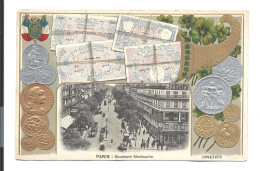 PARIS Boulevard Montmartre - Représentation De La Monnaie - Pièces Et Billets De France - Monnaies (représentations)