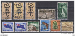 NEW  ZEALAND:  1960/62  LOT  11  USED  REP.  STAMPS  -  YV/TELL. 391//399 - Usati