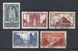 - FRANCE N° 258/62 Oblitérés - Série Monuments Et Sites 1929-31 (5 Timbres Avec Pont Du Gard) - Cote 64,30 € - - Used Stamps