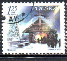 POLONIA POLAND POLSKA 2004 CHRISTMAS WORSHIPPERS AT SHRINE 1.25z USED USATO OBLITERE' - Oblitérés