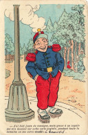 ILLUSTRATEUR NON SIGNE - J'ai Huit Jours De Consigne, Mais Grâce à Un Copain... - Gendarme - Carte Postale Ancienne - 1900-1949
