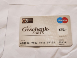 AUSTRIA-CREDICT CARD-G3-GESCHENK KARTE-(670596-9102-5445-57151)-(02/14) (MASTER CARD) - Geldkarten (Ablauf Min. 10 Jahre)