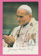 Carte Maximum - Belgique - 1985 - Visite Du Pape Jean-Paul II En Belgique - 1981-1990