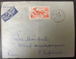 Togo Lettre De Bassari 1952 Pour Elbeuf - Cartas & Documentos