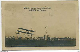 1910 Milano Concorso Aereo Internazionale - Cartolina Fotografica - Poststempel (Flugzeuge)