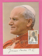 Carte Maximum - Belgique - 1985 - Visite Du Pape Jean-Paul II En Belgique - 1981-1990