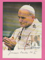 Carte Maximum - Belgique - 1985 - Visite Du Pape Jean-Paul II En Belgique - 1981-1990