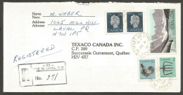 1985 Registered Cover $2.80 Kluane CDS Laval Sub 22 PQ Quebec Texaco Reply - Postal History