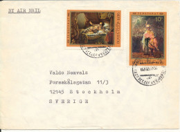 USSR (Estonia) Cover Sent To Sweden 2-2-1977 Art Stamps Painting - Storia Postale