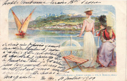 FRANCE - Evian Les Bains - Source Cachat - Dessin - Carte Postale Ancienne - Evian-les-Bains