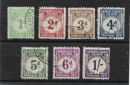 GILBERT AND ELLICE ISLANDS 1940 POSTAGE DUE SET TO 1s SG D1/D7 FINE USED HIGHLY CATALOGUED. - Gilbert- En Ellice-eilanden (...-1979)