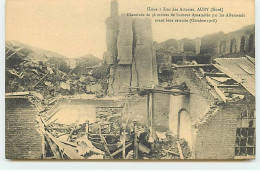 AUBY - Usine à Zinc Des Asturies - Cheminée De 56 Mètres De Hauteur Dynamitée Par Les Allemands Avant Leur Retraite - Auby
